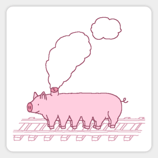 Piggy train Magnet